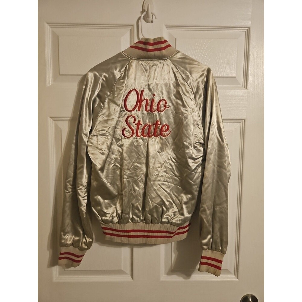 Vintage Ohio State Buckeyes  Zip Up Varsity Style Embroidered Jacket Mens Small - Picture 2 of 8